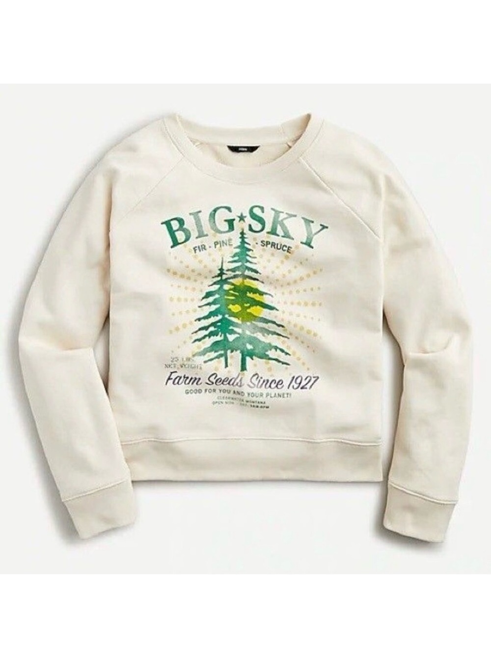 Big Sky Graphic Crewneck Sweatshirt - Cream